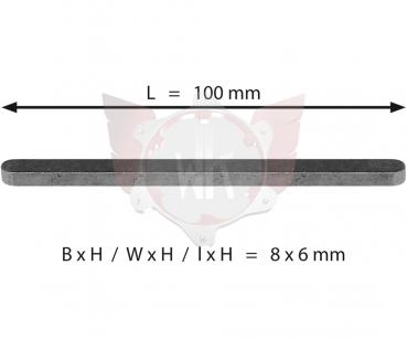 ACHSKEIL 8x6x100mm