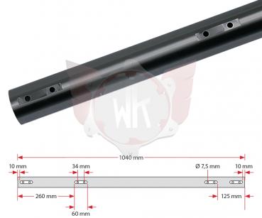 ACHSE KF 1040x50x2mm HART, SCHWARZ