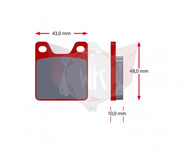 SATZ Bremsbelaege SINTER 402-0, ROT