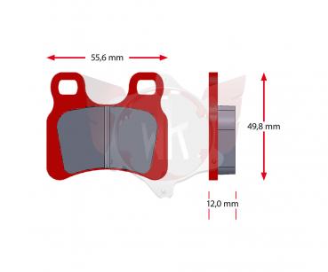 SATZ Bremsbelaege SINTER 431-0, ROT