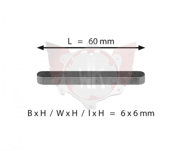 ACHSKEIL 6x6x60mm