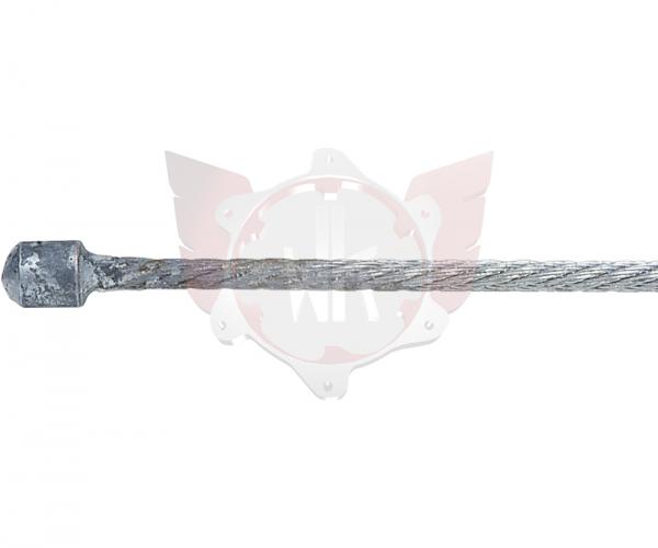GASSEIL 1,25x1700mm mit gel?tetem Nippel