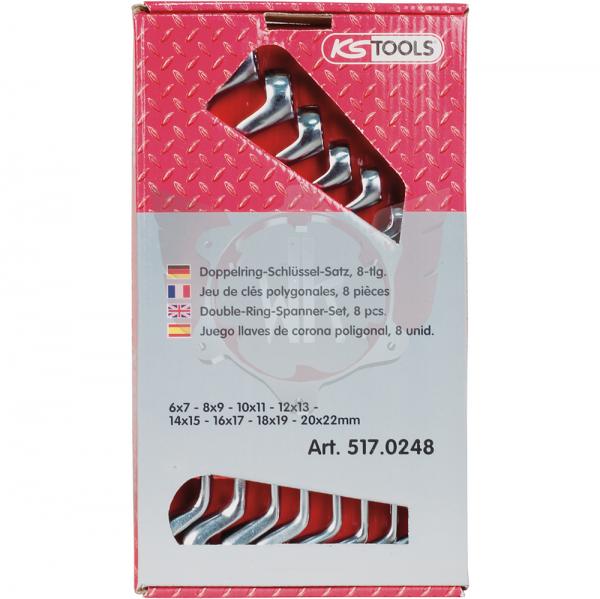 DOPPEL-RING-SCHLUESSEL-SATZ 8TEILIG