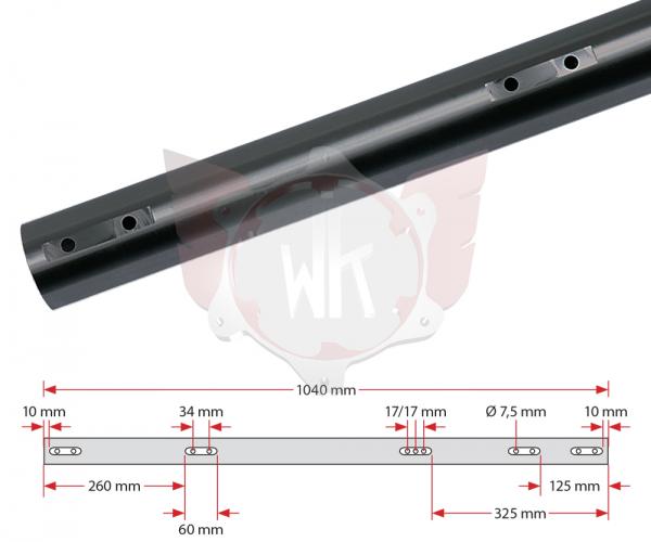 ACHSE 1040x50x2mm WEICH 125ccm, SCHWARZ