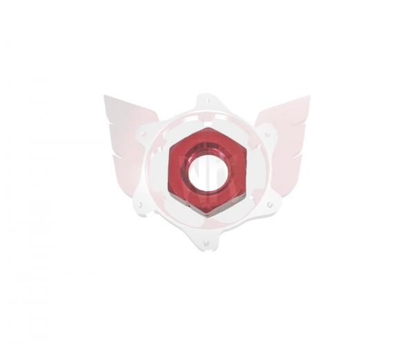 MUTTER ALU ROT M8 RECHTS fuer KUGELKOPF