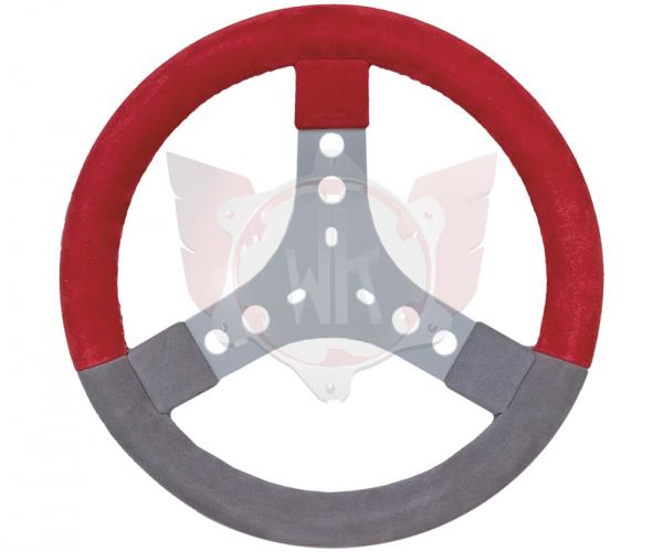 LENKRAD LEDER ROT - GRAU DN 300mm