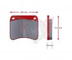SATZ Bremsbelaege SINTER 027-1, ROT