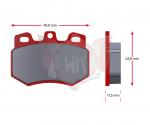 SATZ Bremsbelaege SINTER 296-5, ROT