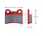 SATZ Bremsbelaege SINTER 359-0, ROT
