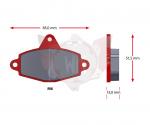 SATZ Bremsbelaege SINTER 401-3, ROT