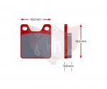 SATZ Bremsbelaege SINTER 402-0, ROT