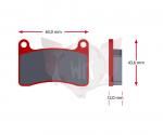 SATZ Bremsbelaege SINTER 409-0, ROT