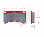 SATZ Bremsbelaege SINTER 414-0, ROT