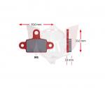 SATZ Bremsbelaege SINTER 418-0, ROT
