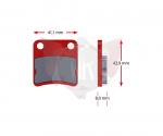 SATZ Bremsbelaege SINTER 433-0, ROT