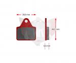 SATZ Bremsbelaege SINTER 436-0, ROT