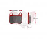 SATZ Bremsbelaege SINTER 446-0, ROT
