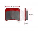 SATZ Bremsbelaege SINTER 447-0, ROT