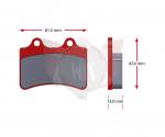 SATZ Bremsbelaege SINTER 454-0, ROT