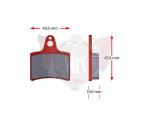 SATZ Bremsbelaege SINTER 456-0, ROT