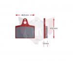 SATZ Bremsbelaege SINTER 459-0, ROT