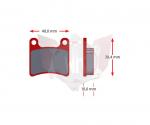 SATZ Bremsbelaege SINTER 476-1, ROT