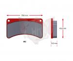 SATZ Bremsbelaege SINTER 479-2, ROT