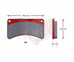 SATZ Bremsbelaege SINTER 479-3, ROT