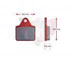 SATZ Bremsbelaege SINTER 481-0, ROT
