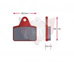 SATZ Bremsbelaege SINTER 482-0, ROT