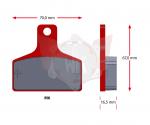 SATZ Bremsbelaege SINTER 489-0, ROT