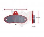 SATZ Bremsbelaege SINTER 490-0, ROT