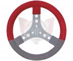 LENKRAD LEDER ROT - GRAU DN 300mm