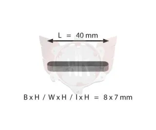 ACHSKEIL 8x7x40mm