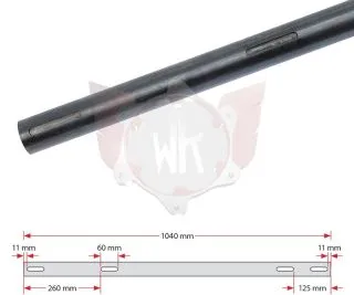 ACHSE 1040x40x3mm WEICH 100ccm, SCHWARZ