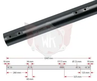 ACHSE 1040x50x2mm WEICH 125ccm, SCHWARZ