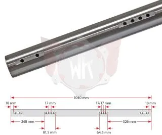 ACHSE KZ 1040x50x2mm MITTEL 4 KEYS