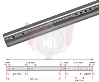 ACHSE 1040x50x2mm MITTEL 5 KEYS UNIVERSAL