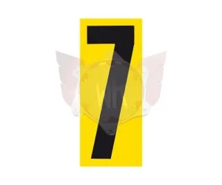 STARTNUMMER SCHWARZ GERADE NR. 7