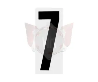 STARTNUMMER SCHWARZ GERADE NR. 7