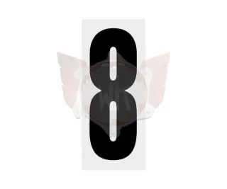 STARTNUMMER SCHWARZ GERADE NR. 8